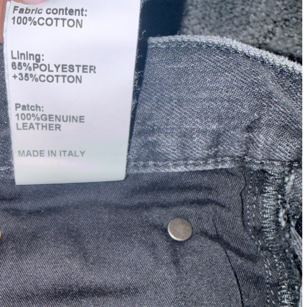 R13 Wilson Black Crop Wide Leg Jeans High Rise Pleated Denim Size 27 NEW - Picture 5 of 7
